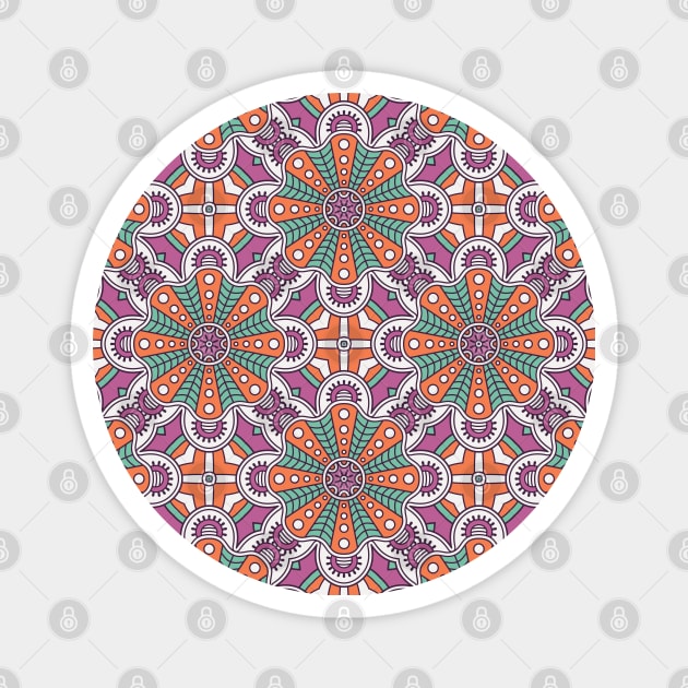 Ornamental floral mandala pattern #5 Magnet by GreekTavern